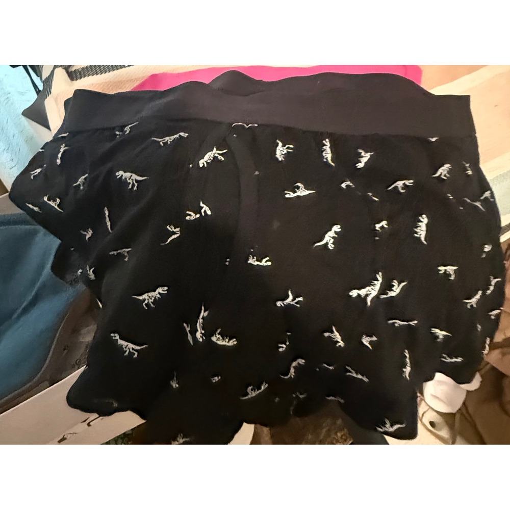 Original Use Boxer Briefs Mens L Black Dinosaur Skeleton Print Cotton Stretch